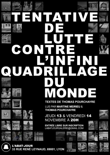 Baie des plumes, tentative de lutte contre l'infini quadrillage du monde, portes, lecture