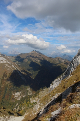 automne, montagne, oeil